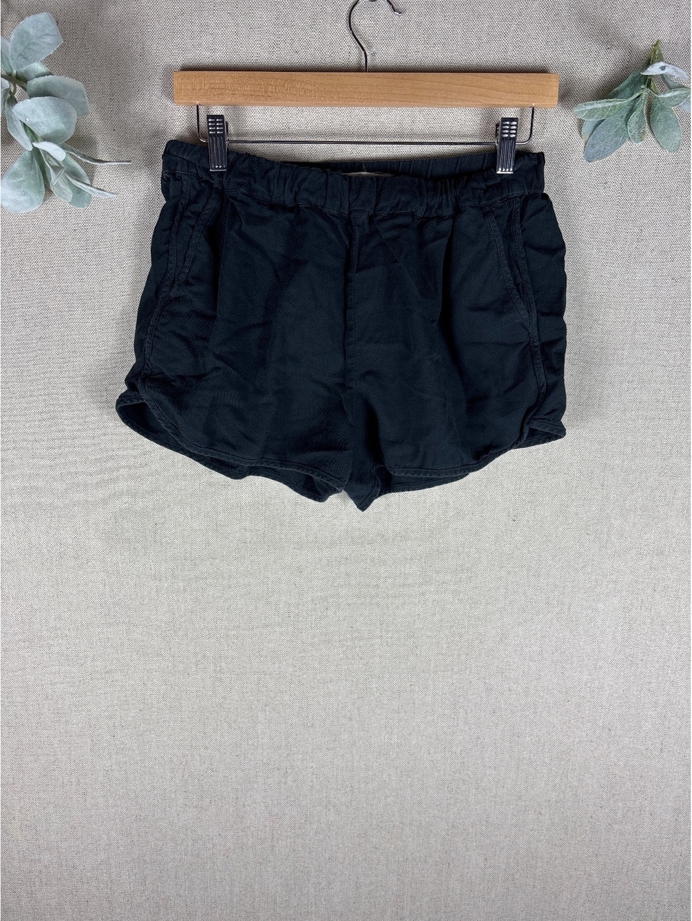 Madewell > Black Stretch Waist Pull On 3” Midrise Cotton Shorts Small
